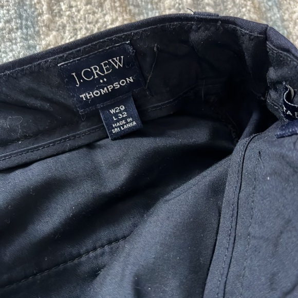 J. Crew Thompson dress work office pants 29x29 navy blue good used condition - Picture 3 of 7